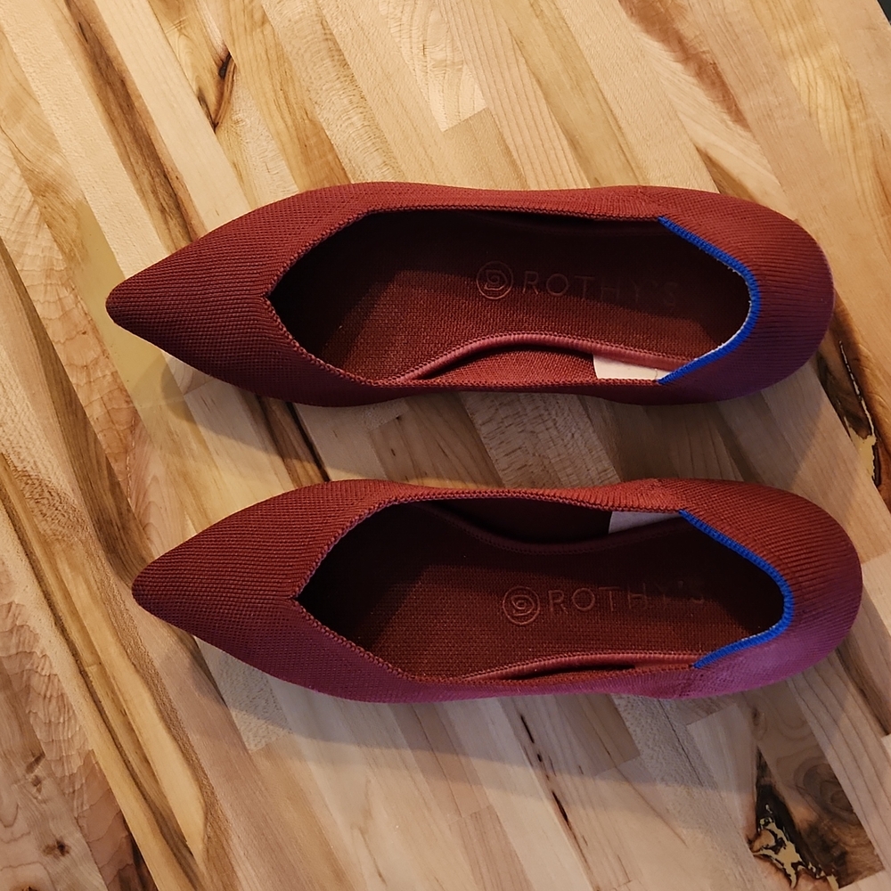 Rothy's The Point flats (Dark red)